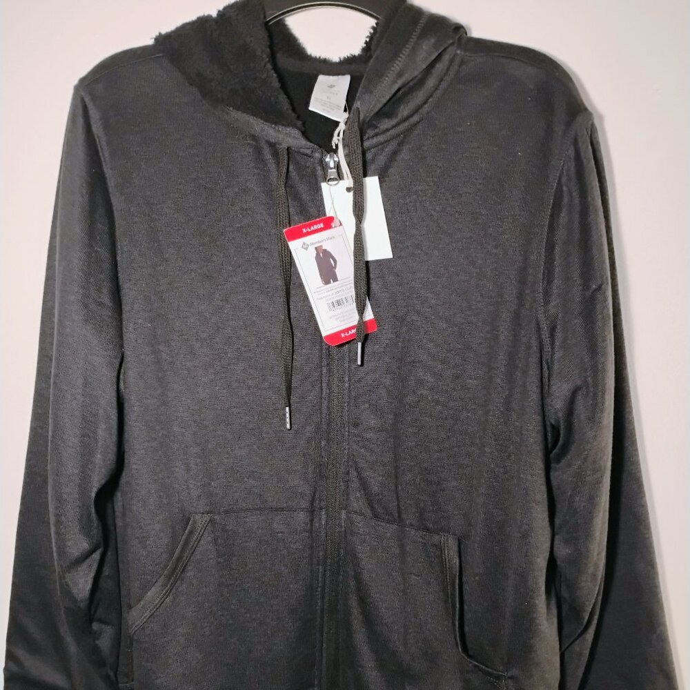 Women's XL sherpa lined jacket - black